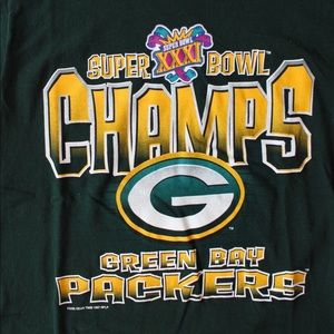 Superbowl XXXI Green Bay Packers 1997 Shirt Green